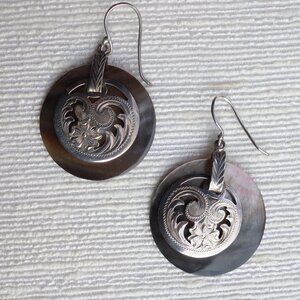 Shell & Sterling Silver Earrings – Made in Mexico